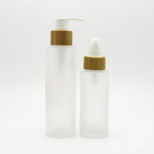 empty cosmetics packaging personal skin care cream lotion pump bottle glass with pump LB-02A